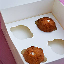 Коробка на 4 капкейка 20х20х9 см (без віконця)