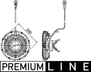 Віскомуфта приводу вентилятора системи охолодження RENAULT MAGNUM HL 8MV 376 757-111 Behr HELLA (5001867519)