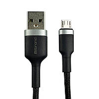 Кабель Mibrand MI-71 Metal Braided Cable USB for Micro 2.4A 1m Black