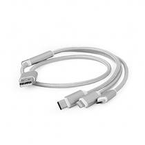Кабель USB - Lightning + micro USB + Type-C 1 м Cablexpert