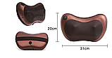 Масажна подушка MASSAGE PILLOW QY-8028 інфрачервоний роликовий масажер для шиї та спини 8 масажних роликів, фото 3