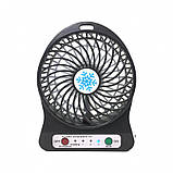 Портативний USB мінівентилятор з акумулятором Portable Mini Fan (настільний), фото 4