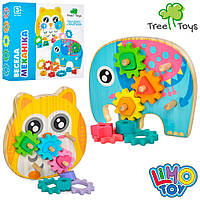 Деревянная игрушка для малышей Шестеренки TREE TOYS MD 1583 животное,фигуры, 2 вида