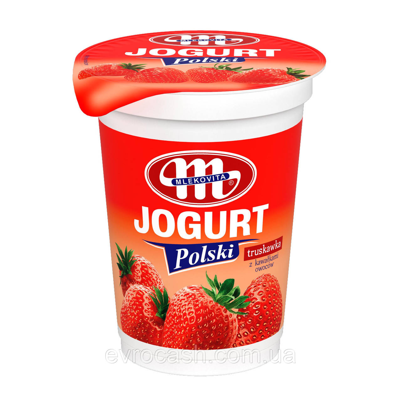 Йогурт Mlekovita полуниця 350г 12 шт ящ