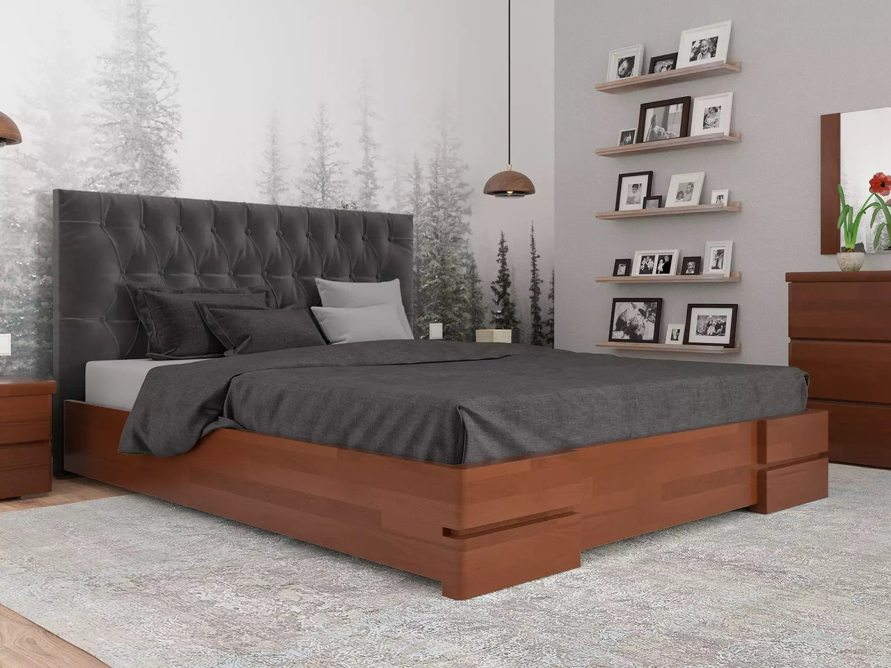 Ліжко Камелія ромб з підйомним механізмом ArborDrev