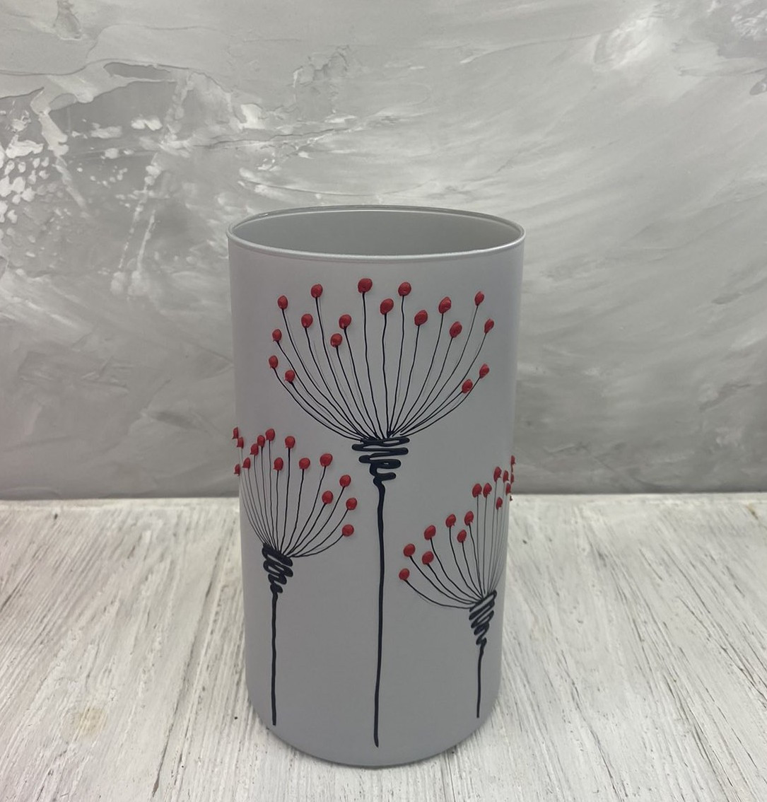 Ваза сіра "Калина" Н195*110, фото 1