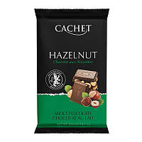 Шоколад CACHET Milk Chocolate Hazelnut Молочний Фундук 300 г 12 шт./яск