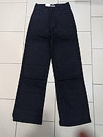Жіночі широкі джинси палацо-чорні