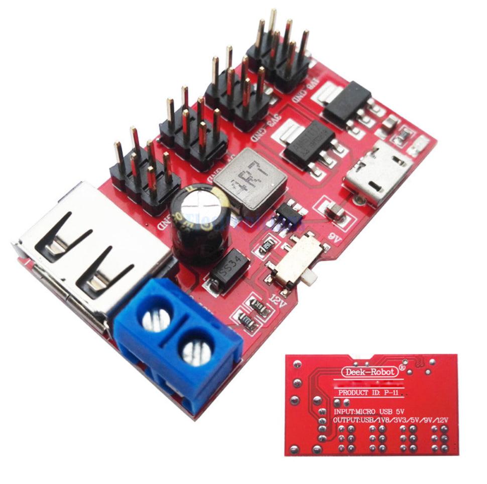 DC перетворювач Micro USB 5V на 1.8, 3.3, 5, 9, 12V