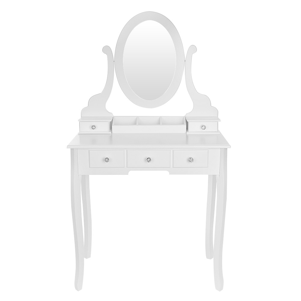 Туалетний столик Care Life білий матовий 75 x 147 x 40 см + Табурет у комплекті
