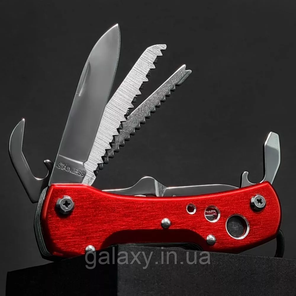 Мультитул 11в1 в чохлі неіржавка сталь RED
