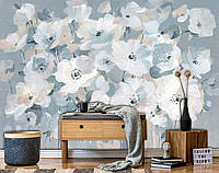 Флизелиновые фотообои живопись искусство 460x300 см Цветы в бледных тонах в рисованном стиле (14486V12) +клей