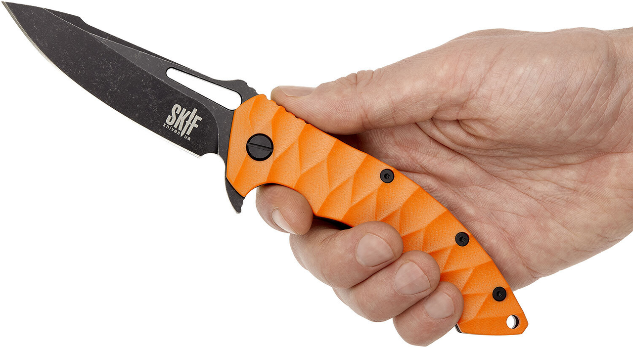 Складаний ніж з кліпсою Skif Shark II BSW Orange