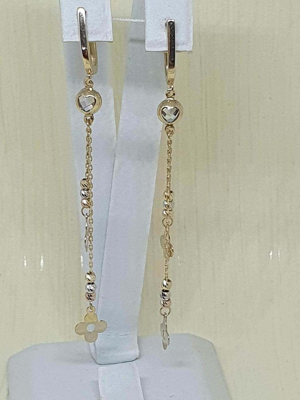 Золоті сережки-підвіски. 2499