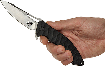 Складаний ніж з кліпсою  Skif Shark II SW black 421SE