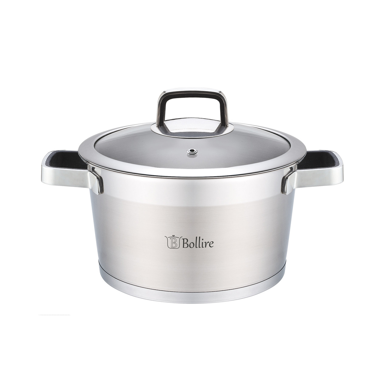 Каструля Bollire Palermo BR-2103, 3.1 л, 20 см, з нержавіючої сталі з кришкою, для всіх типів плит