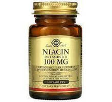 Niacin 100 mg Solgar, 100 таблеток