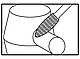 Борфреза D1=06, L1=44, D2=03, L2=12, (Шарошка) Пламевидная, тип H, фото 4