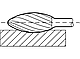 Борфреза D1=06, L1=44, D2=03, L2=12, (Шарошка) Пламевидная, тип H, фото 5