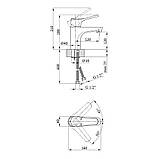 Змішувач для умивальника MONRO DEN10-359, фото 3