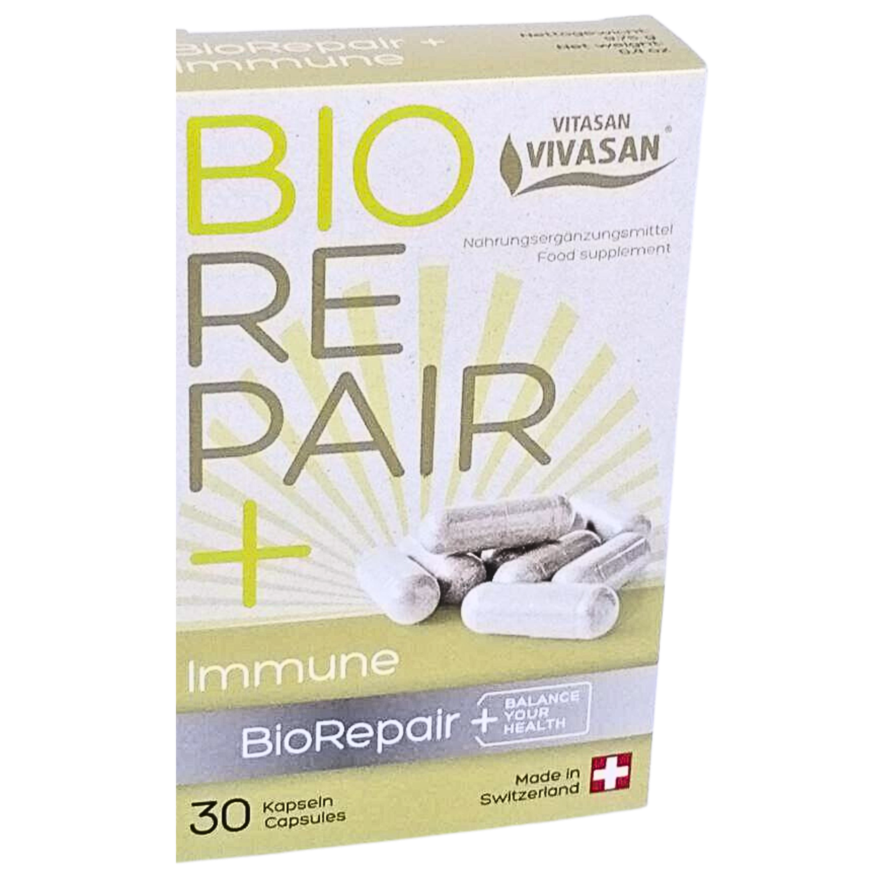 Biorepair+ Immune Золотий Щит для імуніта Vivasan Вівасан Швейцарія 30 кап.