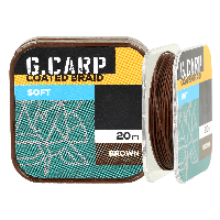 Поводочный материал Golden Catch G.Carp Coated Soft Braid 20м 25lb Brown