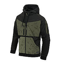 Толстовка тактическая на замке Helikon-Tex ROGUE HOODIE (FULLZIP) Black /Desert Night Camo