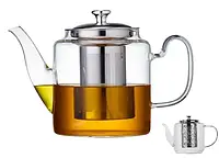 Стильный Стеклянный Чайник-Заварник 650 Мл. Термостойкие До 500°