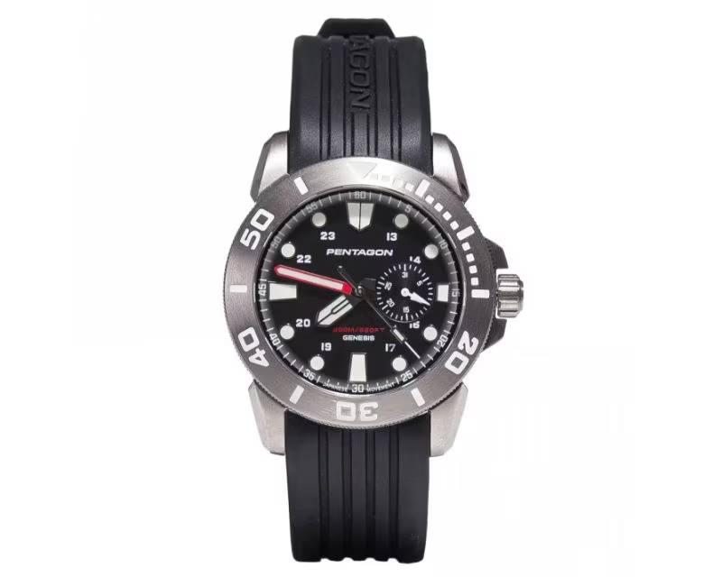 Годинник водонепроникний, тактичний Pentagon Genesis Limited - Silver