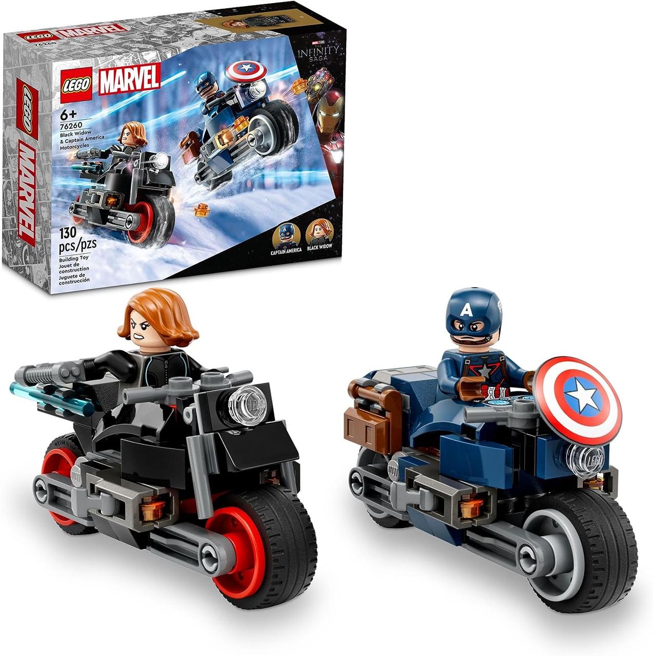 Лего Супергерої Мотоцикли Чорної Вдови й Капітана Америка Lego Super Heroes Marvel 76260