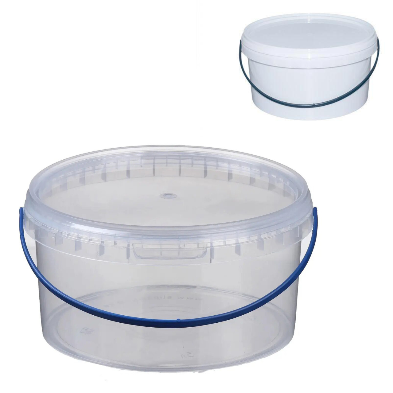 Відро пластикове 2,3 літра для харчових продуктів, меду та засолювання, фото 1