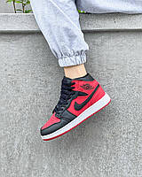 Женские кроссовки Nike Air Jordan 1 Black Red