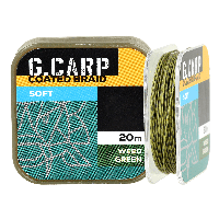 Поводочный материал Golden Catch G.Carp Coated Soft Braid 20м 25lb Weed Green