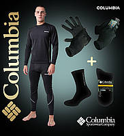 Мужское Термобелье Columbia зимнее черное Комплект термобелья Коламбия термобелье мужское + термоноски