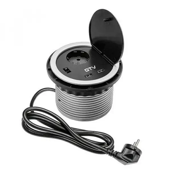 Подовжувач GTV CHARGER 3500W IP20 Сірий, фото 1