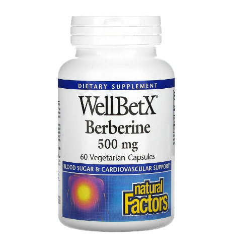 Natural Factors WellBetX берберін 500 мг 60 вегетаріанських капсул