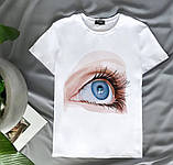 Трендова чоловіча футболка з принтом ока, фото 3