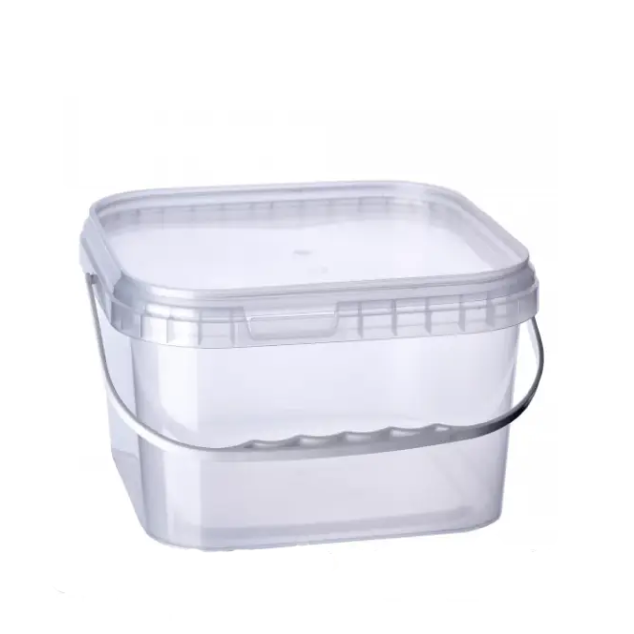 Відро пластикове квадратне харчове з кришкою 2,4 літри, фото 1