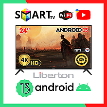 Сучасний Телевізор Liberton 24" Smart-TV/Full HD/DVB-T2/USB