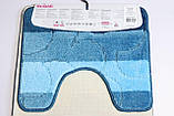 Набір килимків у ванну Воналді 50х80 см підлогові ворсові блакитні, фото 4