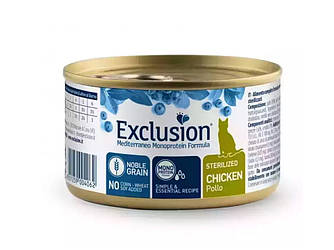 Exclusion (Ексклюжний) Noble Grain Cat Sterilized Chicken — Консервований монопротеїновий корм із куркою для