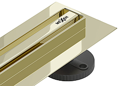 Трап для душу MEXEN FLAT 80 SLIM GOLD 360 ° золотий