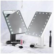 Дзеркало для макіяжу з підсвіткою Superstar Makeup LED 1608 чорне