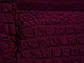 Чохол на кутовий диван з лівим виступом (отоманкою), натяжний, жатка-креш, універсальний, бордовий, фото 4