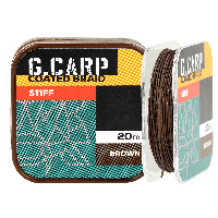 Поводочный материал Golden Catch G.Carp Coated Braid Stiff 20м 25lb Brown