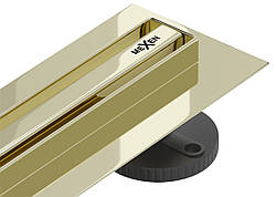 Трап для душу MEXEN FLAT 60 SLIM GOLD 360 ° золотий