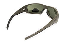 Захисні окуляри Venture Gear Tactical OverWatch Green (forest gray) Anti-Fog, чорно-зелені  в зеленій оправі, фото 2