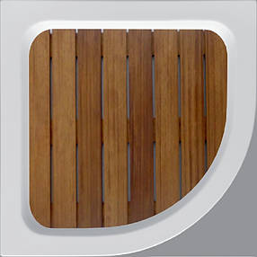 Душовий піддон 80*80*15 см акриловий напівкруглий з панеллю Slender Shower (Туреччина), фото 3