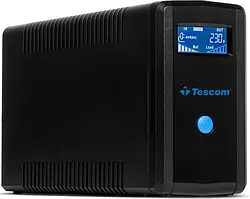 ИБП TESCOM TCM1200 (720W), LCD, AVR, 3st, 4xSCHUKO socket, 2x12V7Ah, RS232, USB, RJ45, plastik Case