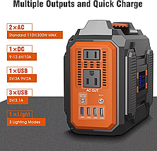 Портативна електростанція, зовнішній акумулятор, ZeroKor 75000mah 300W, фото 6